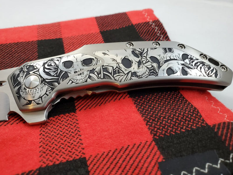 Begg California Custom Shop Astio Hand Satin RWL-34 Skull Engraved