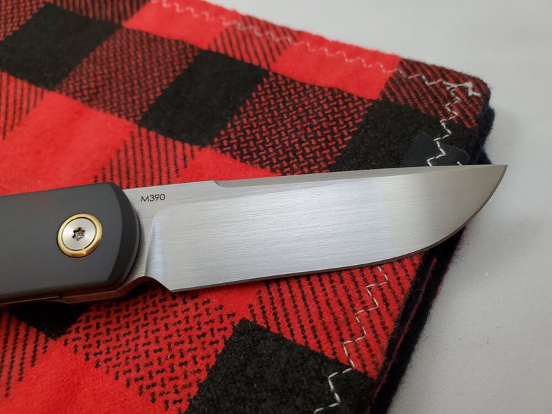 Reate Knives Tribute Hand Satin M390 Zirconium Carbon Fiber